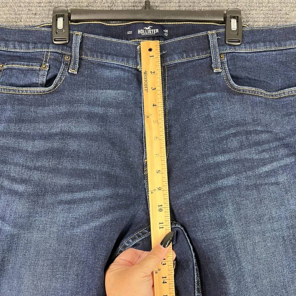 Hollister Slim Straight Jeans Mens 38x32 Epic Flex Stretch Denim Casual Everyday